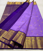 Load image into Gallery viewer, Classic Lavender &amp; Violet 2gm Zari Kanchipuram Handloom Silk Saree SS25510
