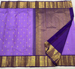 Load image into Gallery viewer, Classic Lavender &amp; Violet 2gm Zari Kanchipuram Handloom Silk Saree SS25510
