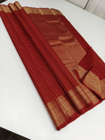 Load image into Gallery viewer, Classic Crimson Red Kanchipuram Handloom Silk Saree SS25508
