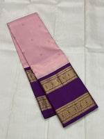 Load image into Gallery viewer, Classic Pastel Pink &amp; Vadamalli 2gm Zari Vintage Korvai Kanchipuram Handloom Silk Saree SS25854
