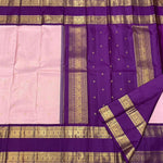 Load image into Gallery viewer, Classic Pastel Pink &amp; Vadamalli 2gm Zari Vintage Korvai Kanchipuram Handloom Silk Saree SS25854
