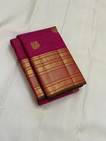 Load image into Gallery viewer, Classic Berry Pink 1gm Zari Kanchipuram Handloom Silk Saree SS25853

