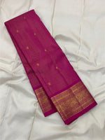 Load image into Gallery viewer, Classic Deep Pink 2gm Zari Vaira Oosi Elegance Kanchipuram Handloom Silk Saree SS27523

