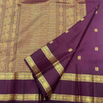Load image into Gallery viewer, Classic Deep Berry Plum 1gm Vintage Zari Elegance Kanchipuram Handloom Silk Saree SS27522
