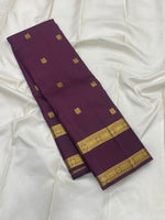 Load image into Gallery viewer, Classic Deep Berry Plum 1gm Vintage Zari Elegance Kanchipuram Handloom Silk Saree SS27522
