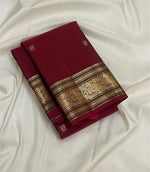 Load image into Gallery viewer, Classic Ruby Red 1gm Zari Butta Elegance Kanchipuram Handloom Silk Saree SS27519
