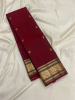 Load image into Gallery viewer, Classic Ruby Red 1gm Zari Butta Elegance Kanchipuram Handloom Silk Saree SS27519
