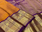 Load image into Gallery viewer, Classic Burnt Orange &amp; Vadamalli 1gm Vintage Butta Elegance Kanchipuram Handloom Silk Saree SS27517
