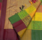 Load image into Gallery viewer, Classic Dark Forest Green 1gm Orissa Design Elegance Kanchipuram Handloom Silk Saree SS27515
