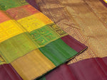 Load image into Gallery viewer, Classic Dark Forest Green 1gm Orissa Design Elegance Kanchipuram Handloom Silk Saree SS27515
