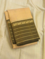 Load image into Gallery viewer, Classic Corn Yellow &amp; Olive Mustard 1gm Zari Elegance Kanchipuram Handloom Silk Saree SS28027
