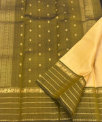 Load image into Gallery viewer, Classic Corn Yellow &amp; Olive Mustard 1gm Zari Elegance Kanchipuram Handloom Silk Saree SS28027
