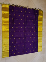 Load image into Gallery viewer, Classic Violet &amp; Lime Green 2gm Zari Korvai Bridal Elegance Kanchipuram Handloom Silk Saree SS28043
