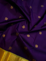 Load image into Gallery viewer, Classic Violet &amp; Lime Green 2gm Zari Korvai Bridal Elegance Kanchipuram Handloom Silk Saree SS28043
