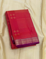 Load image into Gallery viewer, Classic Crimson Red Elegance Kanchipuram Handloom Silk Saree SS28040
