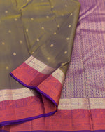 Load image into Gallery viewer, Classic Mustard &amp; Vadamalli Elegance Kanchipuram Handloom Silk Saree SS28037
