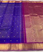 Load image into Gallery viewer, Classic Robin Blue &amp; Vadamalli 2gm Zari Bridal Elegance Kanchipuram Handloom Silk Saree SS28030
