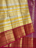 Load image into Gallery viewer, Classic Gold &amp; Silver Deep Pink Bridal Elegance Kanchipuram Handloom Silk Saree SS28045
