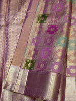 Load image into Gallery viewer, Classic Multi Mauve Pink Bridal Elegance Kanchipuram Handloom Silk Saree SS28046
