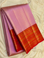 Load image into Gallery viewer, Classic Baby Pink Bridal Elegance Kanchipuram Handloom Silk Saree SS28051
