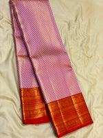 Load image into Gallery viewer, Classic Baby Pink Bridal Elegance Kanchipuram Handloom Silk Saree SS28051
