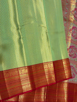 Load image into Gallery viewer, Classic Golden Lime Green Bridal Elegance Kanchipuram Handloom Silk Saree SS28056
