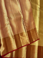Load image into Gallery viewer, Classic Gold &amp; Red Bridal Elegance Kanchipuram Handloom Silk Saree SS28058
