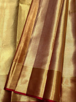 Load image into Gallery viewer, Classic Gold &amp; Red Bridal Elegance Kanchipuram Handloom Silk Saree SS28058
