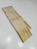 Load image into Gallery viewer, Classic Champagne Flora 2gm Zari Bridal Elegance Kanchipuram Handloom Silk Saree SS28138

