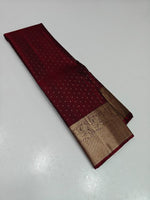Load image into Gallery viewer, Classic Garnet Red 2gm Zari Elegance Kanchipuram Handloom Silk Saree SS28133
