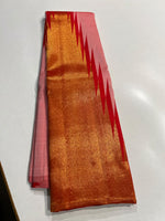 Load image into Gallery viewer, Classic Blush Pink &amp; Red 2gm Zari 8kol Weaving Korvai Temple Bridal Elegance Kanchipuram Handloom Silk Saree SS28150
