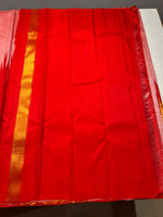 Load image into Gallery viewer, Classic Blush Pink &amp; Red 2gm Zari 8kol Weaving Korvai Temple Bridal Elegance Kanchipuram Handloom Silk Saree SS28150
