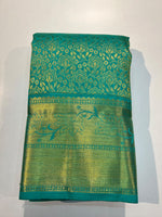 Load image into Gallery viewer, Classic Sea Green 1gm Zari Bridal Elegance Kanchipuram Handloom Silk Saree SS28149

