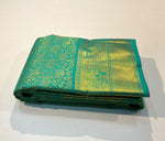 Load image into Gallery viewer, Classic Sea Green 1gm Zari Bridal Elegance Kanchipuram Handloom Silk Saree SS28149
