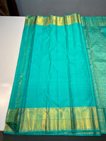 Load image into Gallery viewer, Classic Sea Green 1gm Zari Bridal Elegance Kanchipuram Handloom Silk Saree SS28149
