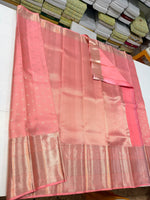 Load image into Gallery viewer, Classic Peachy Rose Bridal Elegance Kanchipuram Handloom Silk Saree SS28145

