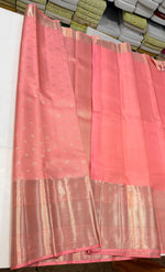 Load image into Gallery viewer, Classic Peachy Rose Bridal Elegance Kanchipuram Handloom Silk Saree SS28145
