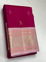 Load image into Gallery viewer, Classic Ruby Pink &amp; Baby Pink Elegance Kanchipuram Handloom Silk Saree SS28164
