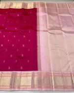 Load image into Gallery viewer, Classic Ruby Pink &amp; Baby Pink Elegance Kanchipuram Handloom Silk Saree SS28164
