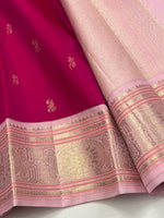 Load image into Gallery viewer, Classic Ruby Pink &amp; Baby Pink Elegance Kanchipuram Handloom Silk Saree SS28164
