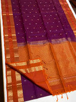 Load image into Gallery viewer, Classic Vadamalli &amp; Burnt Orange Elegance Handloom Soft Silk Saree SS28157
