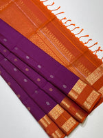 Load image into Gallery viewer, Classic Vadamalli &amp; Burnt Orange Elegance Handloom Soft Silk Saree SS28157
