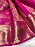 Load image into Gallery viewer, Classic Glow Purple 2gm Zari Bridal Elegance Kanchipuram Handloom Silk Saree SS28154
