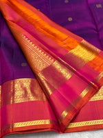 Load image into Gallery viewer, Classic Purple &amp; Brick Red Bridal Elegance Kanchipuram Handloom Silk Saree SS28153
