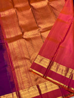 Load image into Gallery viewer, Classic Purple &amp; Brick Red Bridal Elegance Kanchipuram Handloom Silk Saree SS28153
