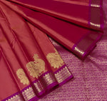 Load image into Gallery viewer, Classic Rose Pink &amp; Fuchsia 2gm Zari Elegance Kanchipuram Handloom Silk Saree SS28265
