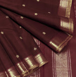 Load image into Gallery viewer, Classic Chestnut Brown &amp; Cocoa Brown 2gm Zari Elegance Kanchipuram Handloom Silk Saree SS28266
