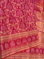 Load image into Gallery viewer, Classic Ruby Pink 2gm Zari Meenakari Designer Brocade Bridal Elegance Kanchipuram Handloom Silk Saree SS28415
