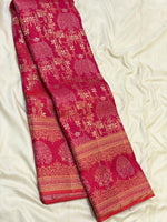 Load image into Gallery viewer, Classic Ruby Pink 2gm Zari Meenakari Designer Brocade Bridal Elegance Kanchipuram Handloom Silk Saree SS28415
