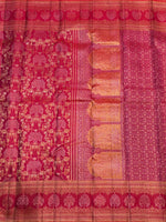 Load image into Gallery viewer, Classic Ruby Pink 2gm Zari Meenakari Designer Brocade Bridal Elegance Kanchipuram Handloom Silk Saree SS28415
